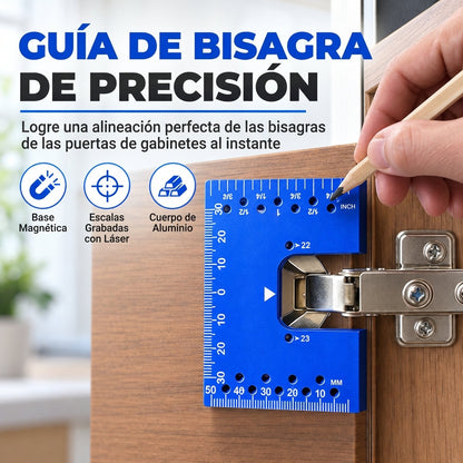 📢📢 ¡40% DE DESCUENTO! ⏰ Plantilla de Instalación para Bisagras Magnéticas de Aleación de Aluminio y Herramienta de Placa de Fijación para Posicionamiento Rápido