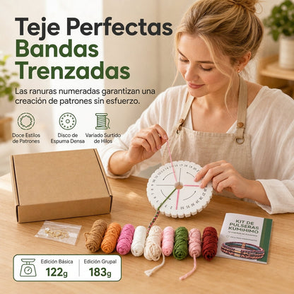 📢📢 ¡¡50% DE DESCUENTO!! ⏰ Kit de manualidades de cordón trenzado DIY para adultos y principiantes, conjunto en caja