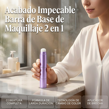 Base de Maquillaje en Barra 2 en 1 con Brocha Difuminadora Integrada