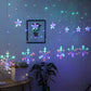 Cortina de Luces LED con Copos de Nieve Navideños de 8 Modos