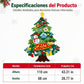 Árbol de Navidad de Fieltro DIY para Niños con Luces y Adornos Desmontables