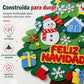 Árbol de Navidad de Fieltro DIY para Niños con Luces y Adornos Desmontables