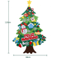 Árbol de Navidad de Fieltro DIY para Niños con Luces y Adornos Desmontables
