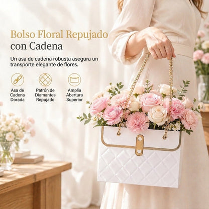 Bolsa de Regalo Rectangular con Cadena para Ramos y Arreglos Florales