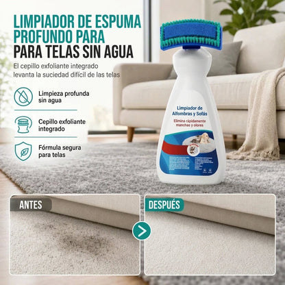 ⏰¡50% DE DESCUENTO POR TIEMPO LIMITADO! 💥Espuma limpiadora de telas sin agua - ¡Limpia alfombras y sofás al instante!