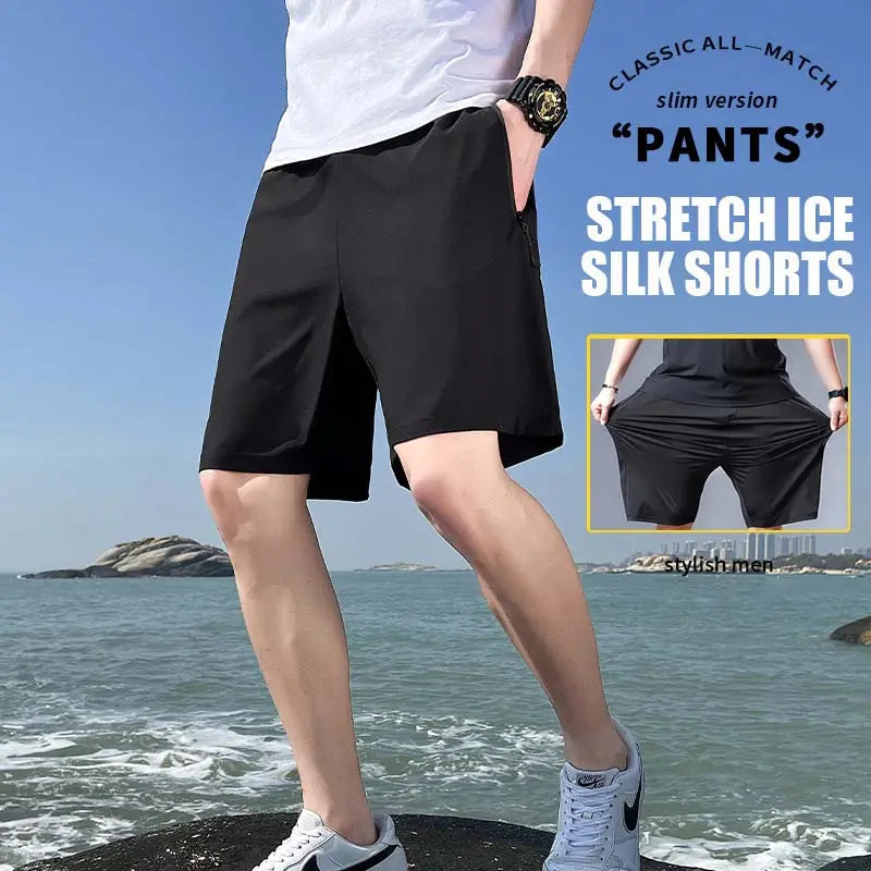 【COMPRE 1 OBTENGA 1 GRATIS】Pantalón Corto Hombre Tallas Grandes Ice Silk Stretch benefiyou