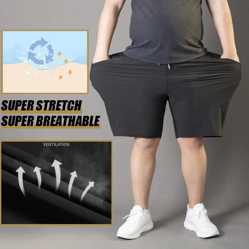 【COMPRE 1 OBTENGA 1 GRATIS】Pantalón Corto Hombre Tallas Grandes Ice Silk Stretch benefiyou