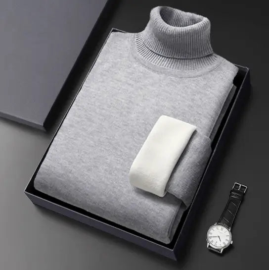 Suéter de cuello alto para hombre en invierno benefiyou