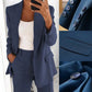 Chaqueta de traje elegante cárdigan delgado con cuello de solapa benefiyou