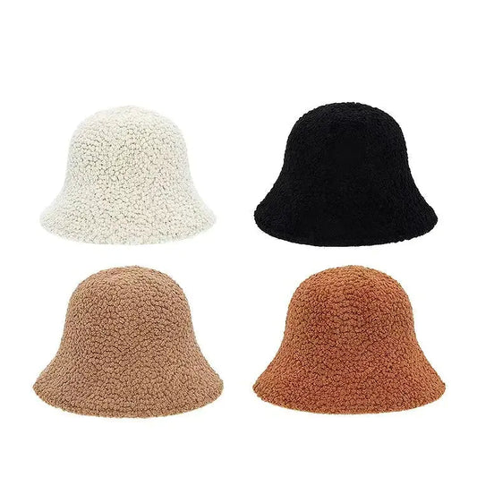 Señoras Otoño Invierno Lambswool Terciopelo Fisherman Sombreros