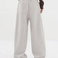 Baggy Elastic Waist Wide-Leg Petite Sweatpants benefiyou