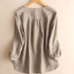 Top de cuello de lino de lino para mujeres benefiyou