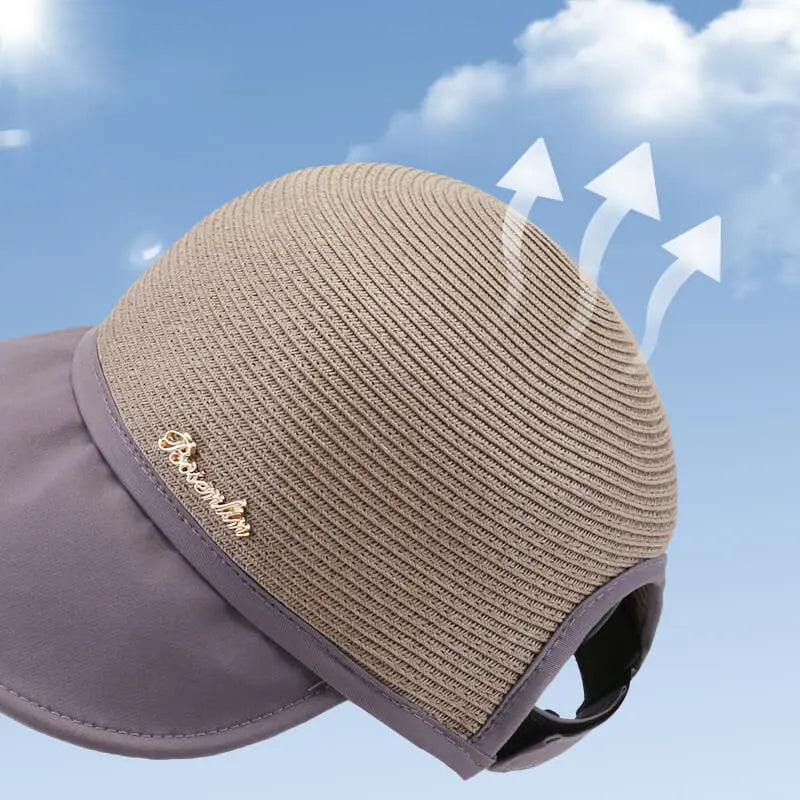 2023 Nueva Sombrero protector solar de ala ancha para mujer para salir a la playa en verano (50% DE DESCUENTO) benefiyou