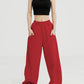 Baggy Elastic Waist Wide-Leg Petite Sweatpants benefiyou