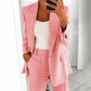 Chaqueta de traje elegante cárdigan delgado con cuello de solapa benefiyou
