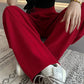 Baggy Elastic Waist Wide-Leg Petite Sweatpants benefiyou