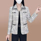 Blazer de mujer con estampado de pata de gallo benefiyou