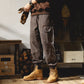 Harema masculino pantalones con bandas holgadas benefiyou