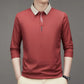 🛒🌟Camiseta de la solapa de la base del color sólido casual del negocio de los hombres🛒🌟 benefiyou